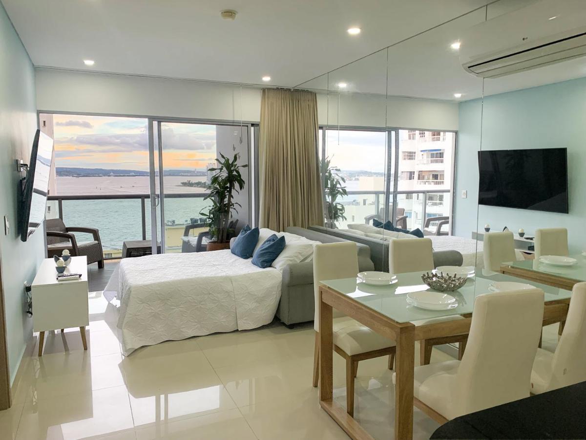 شقة Oceanview Escape Pool, Jacuzzi & Gym In Bocagrande Cartagena المظهر الخارجي الصورة