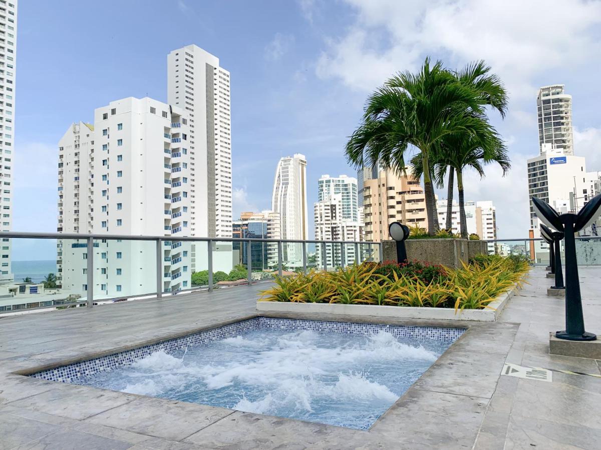 شقة Oceanview Escape Pool, Jacuzzi & Gym In Bocagrande Cartagena المظهر الخارجي الصورة