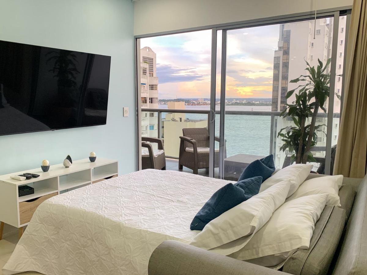 شقة Oceanview Escape Pool, Jacuzzi & Gym In Bocagrande Cartagena المظهر الخارجي الصورة