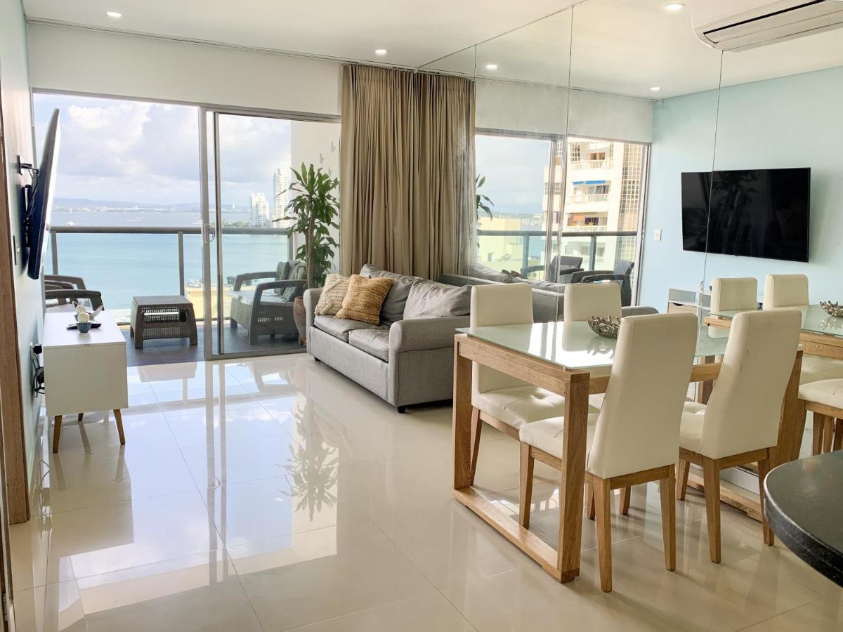 شقة Oceanview Escape Pool, Jacuzzi & Gym In Bocagrande Cartagena المظهر الخارجي الصورة