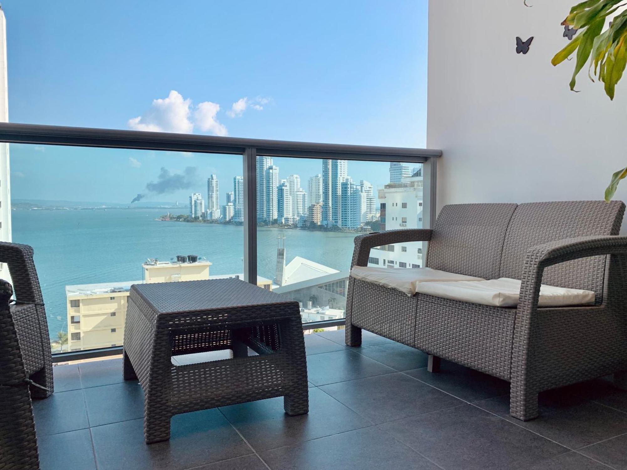 شقة Oceanview Escape Pool, Jacuzzi & Gym In Bocagrande Cartagena المظهر الخارجي الصورة