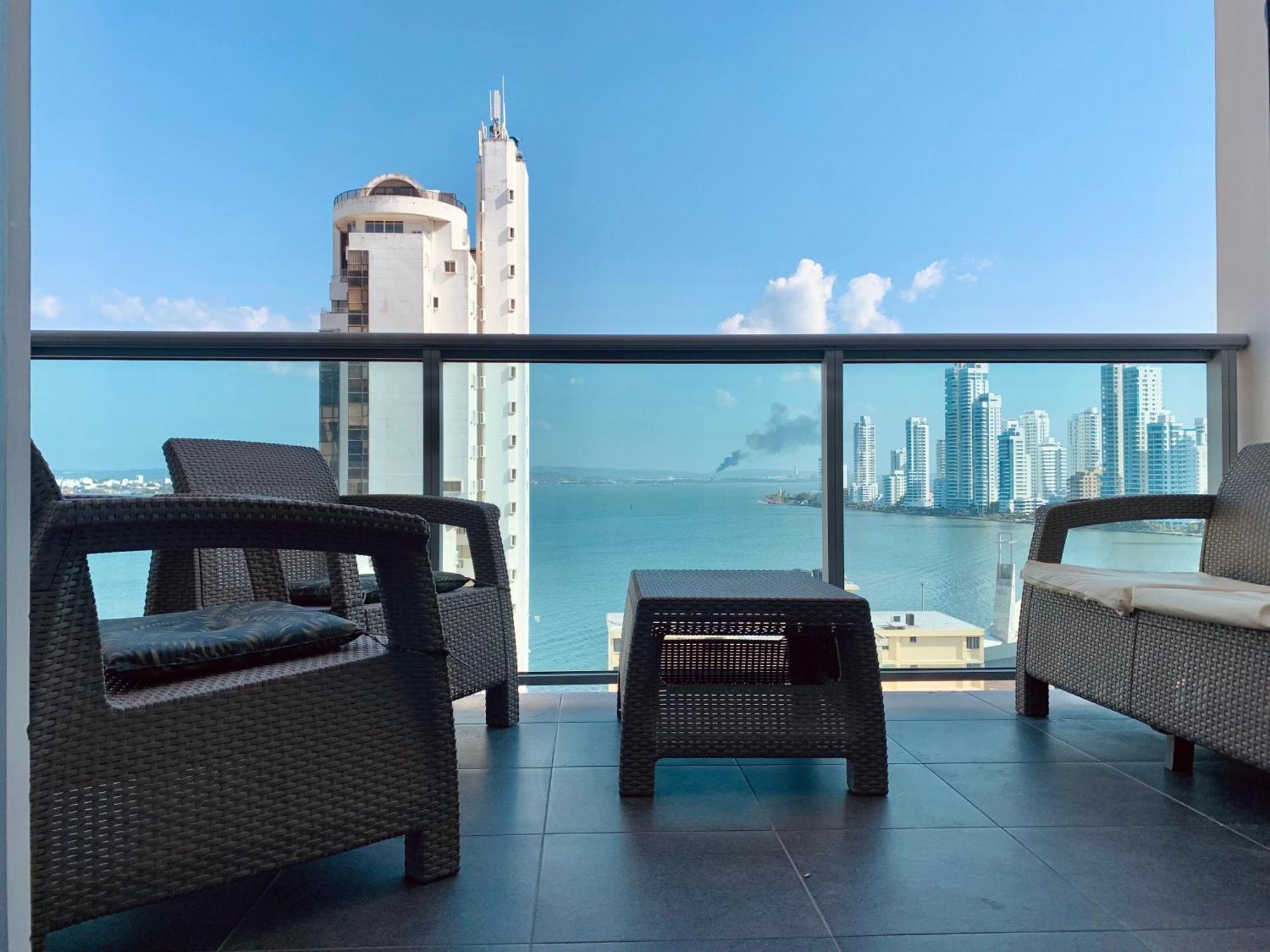 شقة Oceanview Escape Pool, Jacuzzi & Gym In Bocagrande Cartagena المظهر الخارجي الصورة